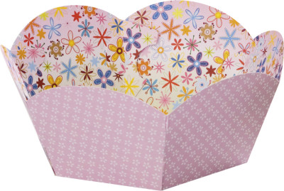 folia Panier pour cadeaux en carton imprimé, diamètre 145 mm