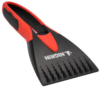 NIGRIN Grattoir à glace 2K, longueur: 210 mm, noir/rouge