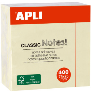 APLI Cube de notes adhésives 