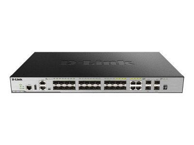 D-Link : 28-P LAYER 3 FIBER 1G SWITCH STACKABLE GIGABIT