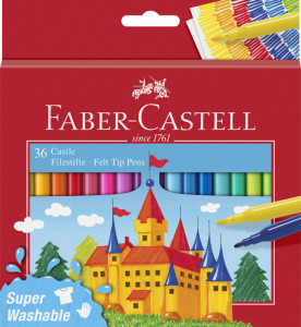 FABER-CASTELL Fasermaler CASTLE, 36er Kartonetui