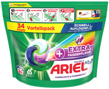 ARIEL Lessive en capsules All-in-1 Color+ - 68 lavages