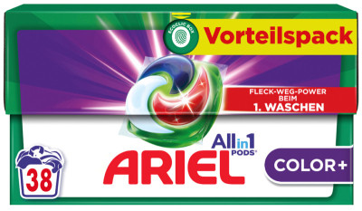 ARIEL Lessive en capsules All-in-1 Color+, 19 lavages