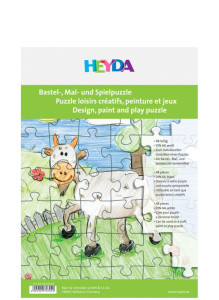 HEYDA Puzzle vierge, 12 pièces, 350 x 500 mm, blanc