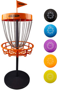 SCHILDKRÖT Kit mini panier de disc golf Guru, incl.5 disques