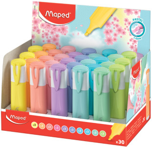 Maped Surligneur FLUO'PEPS PASTEL, présentoir de 30