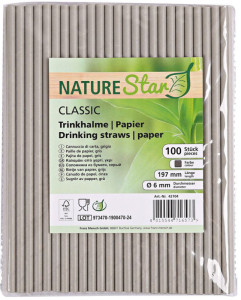 NATURE Star Paille en papier CLASSIC, 197 mm, blanc