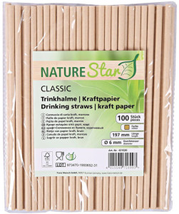 NATURE Star Paille en papier CLASSIC, 197 mm, gris