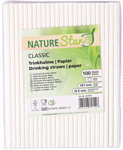 NATURE Star Paille en papier CLASSIC, 197 mm, brun