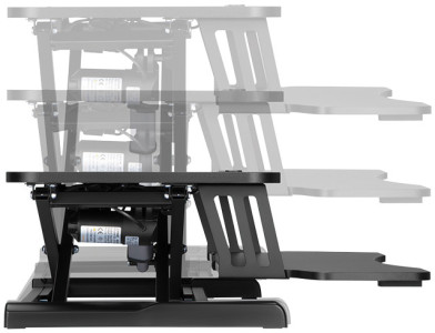 LogiLink Sitz-Steh-Workstation mit Tastaturablage,elektrisch