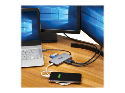 Eaton MGE : USB-C DOCK DUAL DSPLY 4K HDMI USB-A HUB GBE MEM CRD 100W PD CH