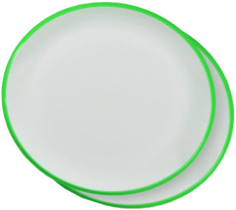 Linden Berg Set d'assiettes de table, ovale, set de 2, vert