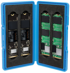 LogiLink Schutzbox für 4x M.2 NGFF/NVMe SSDs, blau