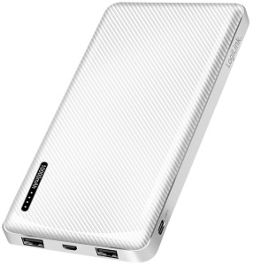 LogiLink Batterie externe, 10.000 mAh, 2 USB-A, blanc