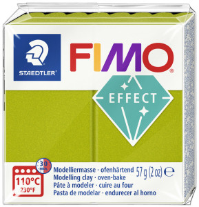 FIMO EFFECT Modelliermasse, grün-metallic, 57 g