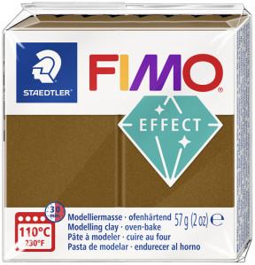 FIMO EFFECT Modelliermasse, grün-metallic, 57 g