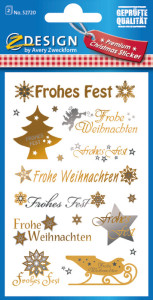 AVERY Zweckform ZDesign Weihnachts-Sticker Frohe Weihnachten