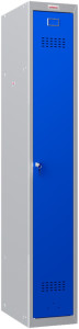 phoenix Spind PL1130, 1 Tür, Schlüsselschloss, grau/blau