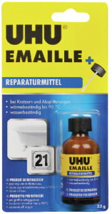 UHU EMAILLE Reparaturmittel, 23 g Pinselflasche, auf Blister