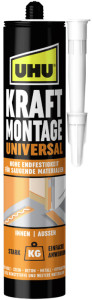 UHU KRAFT Montagekleber UNIVERSAL, weiß, 470 g Kartusche