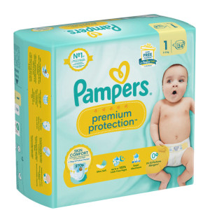 Pampers Couche Premium Protection New Baby, taille 2 Mini