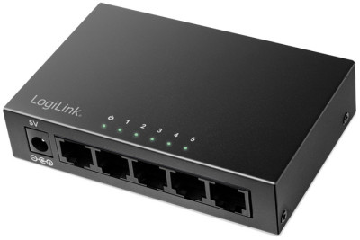 LogiLink Switch de bureau Gigabit Ethernet, 5 ports, noir