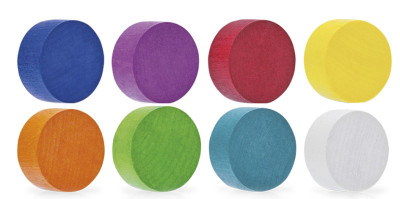 magnetoplan Aimant néodyme Wood Series Circle, coloré