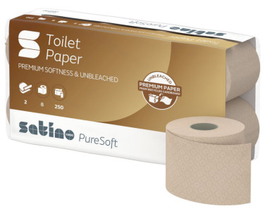 satino by wepa Papier toilette PureSoft, 3 couches, marron