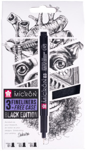 SAKURA Feutre fin Pigma Micron, set de 6 + étui GRATUIT