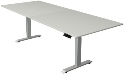 kerkmann Sitz-Steh-Schreibtisch Move 4, (B)2.500 mm, grau