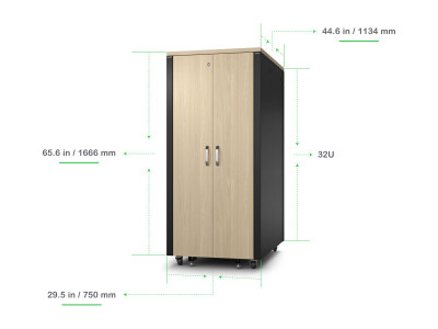 APC : APC NETSHELTER SOUNDPROOF SERVER RACK 32U 230V 1666H X 750