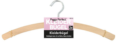 Peggy Perfect Cintre en bois sans barre, naturel, pack de 2