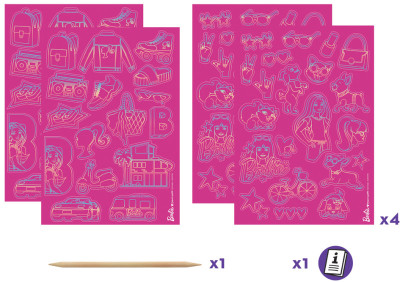 Maped Creativ Sticker à gratter SCRATCHING STICKER Barbie