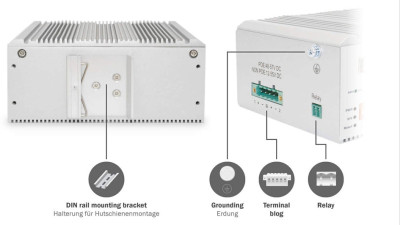 DIGITUS Industrial Gigabit Ethernet Switch, 8-Port