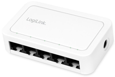 LogiLink Desktop Gigabit Ethernet Switch, 5-Port, weiß