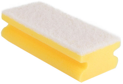 HYGOCLEAN Éponge Colour, non-tissé doux, jaune/blanc