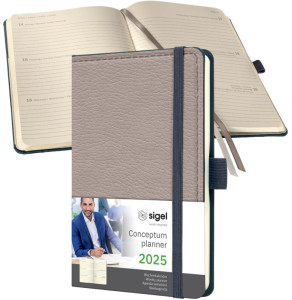 sigel Buchkalender Conceptum Design Casual 2025, beige