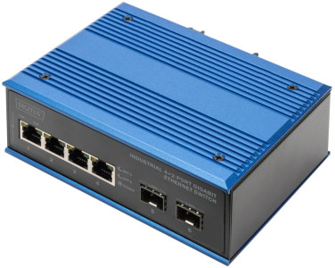 DIGITUS Switch industriel Gigabit Ethernet, 4+2 ports