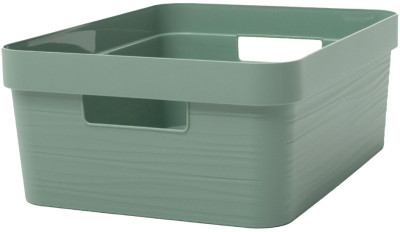 EDA Boîte de rangement STONE, 6 litres, PP, vert laurier