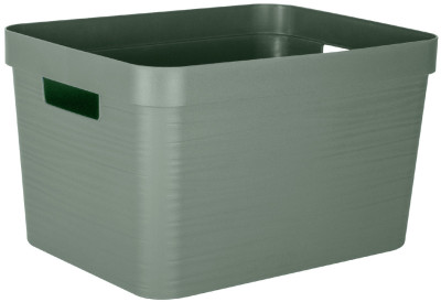 EDA Boîte de rangement STONE, 12 litres, PP, vert laurier