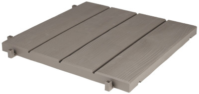 EDA Dalle de sol imitation bois, (L)384 mm, plastique, taupe