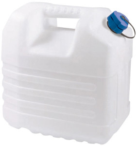 EDA Jerrican, 20 litres, avec bec verseur, blanc