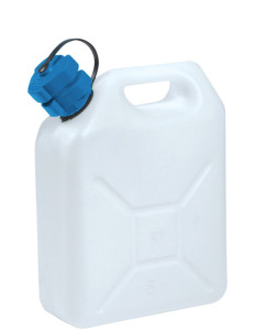 EDA Jerrican, 20 litres, avec bec verseur, blanc