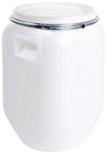 EDA Fût de stockage, 25 litres, plastique, blanc