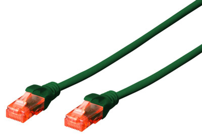 DIGITUS Câble de brassage, Cat. 6, U/UTP, 10,0 m, vert