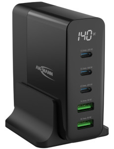 ANSMANN USB-Tisch-Ladegerät DC5140PD, 5 Port, 140 Watt