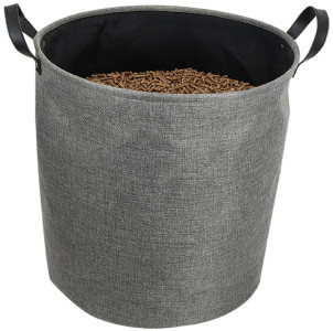 EDA Sac pour granulés de bois, feutre, 60 litres, gris foncé