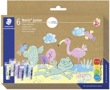 STAEDTLER Peinture doigts Noris junior PASTEL, carton de 6