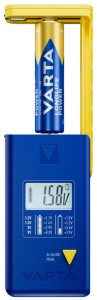 VARTA Testeur de piles, écran LCD, bleu/jaune