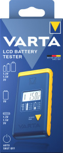 VARTA Testeur de piles, écran LCD, bleu/jaune